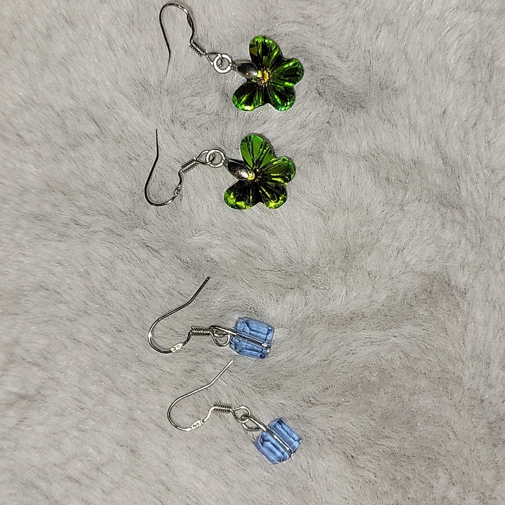 2 pairs of fish hook earrings worn once LIKE NEW